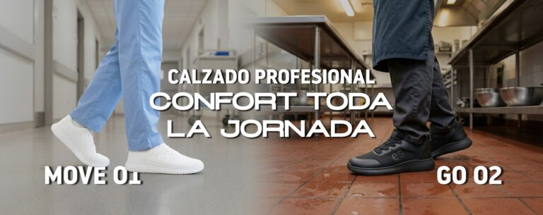 Calzado laboral cómodo para largas jornadas: MOVE O1 y GO O2